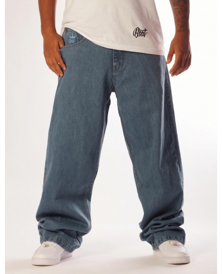 BSAT Bronx Baggy Jeans Plain Light Blue