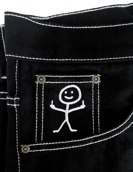 BSAT Stickman baggy Jeans The Fingers Black Vol.2