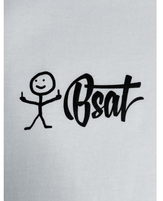 BSAT Stickman Logo T-Shirt White