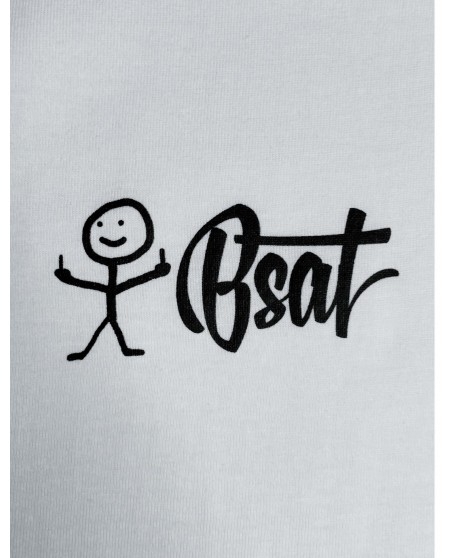 BSAT Stickman Logo T-Shirt White