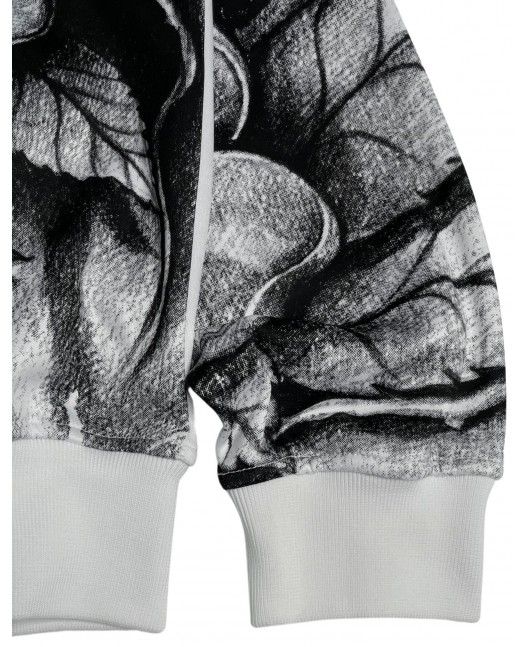 BSAT Praying Skull ZipHoodie WhiteNBlack