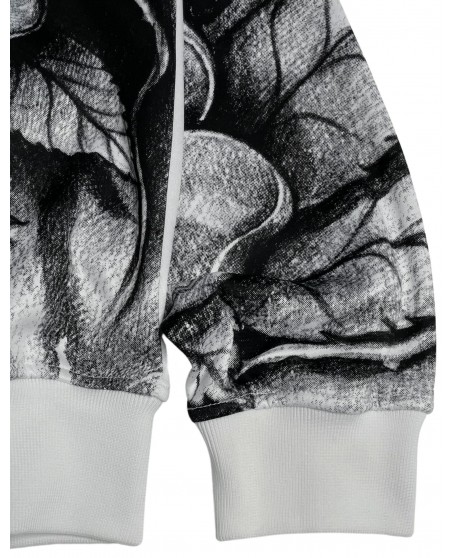 BSAT Praying Skull ZipHoodie WhiteNBlack