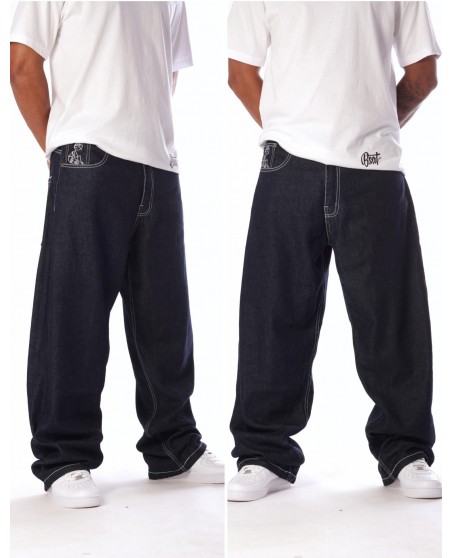 BSAT Stickman The Skater Limited Edition Indigo Blue Baggy Jeans