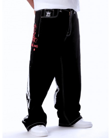 BSAT HUSTLA Baggy Jeans RedNWhite *Legacy Edition*