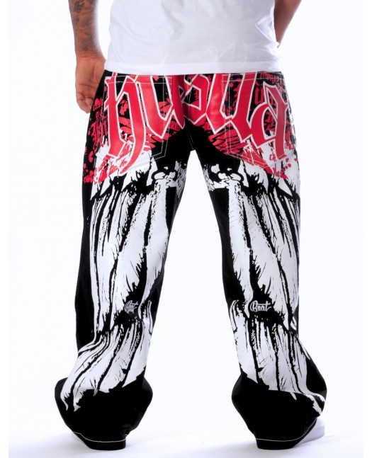 BSAT HUSTLA Baggy Jeans RedNWhite...