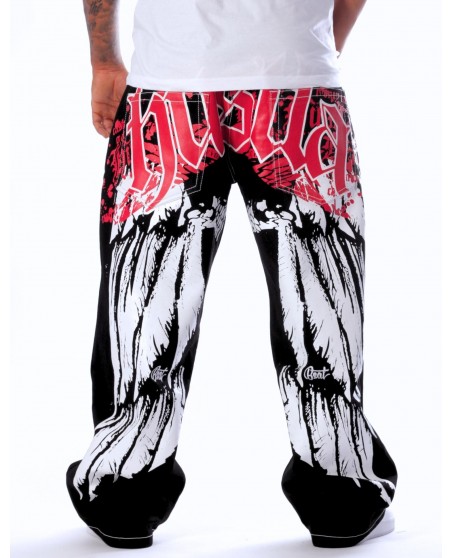 BSAT HUSTLA Baggy Jeans RedNWhite *Legacy Edition*