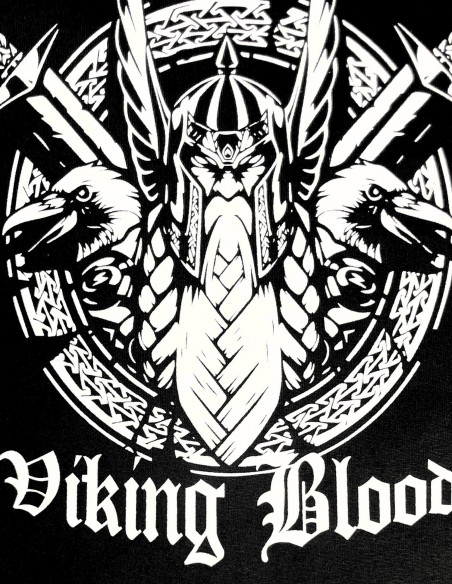 Nordic Worlds Blood T-Shirt Premium Black Cotton