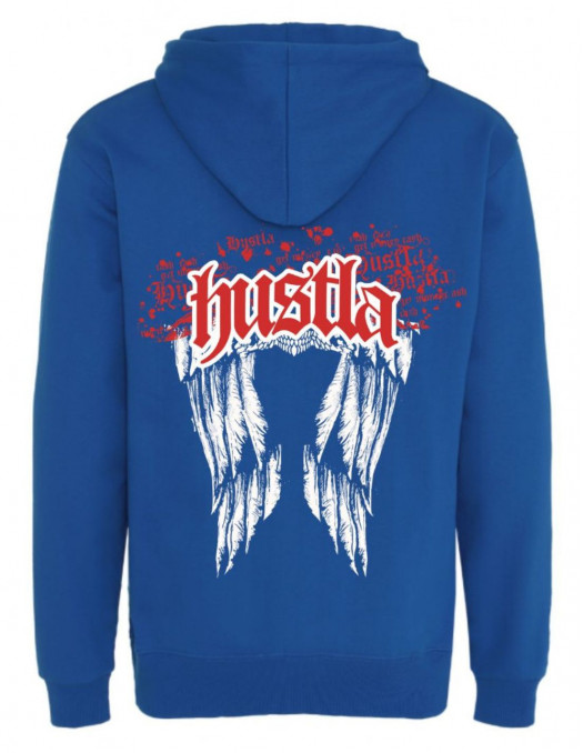 BSAT Blue Hustla Hoodie RedNWhite...