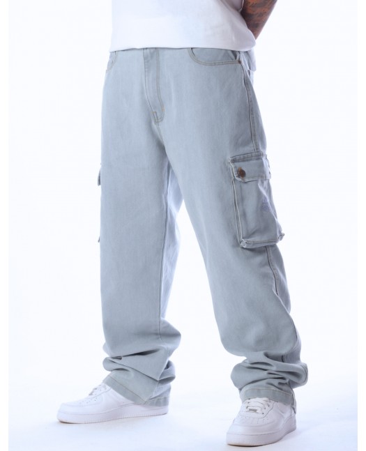BSAT Cargo Denim Sky Blue Jeans Baggy...