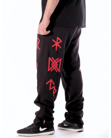 Alpha Premium Sweatpants BlackNRed by Nordic Worlds