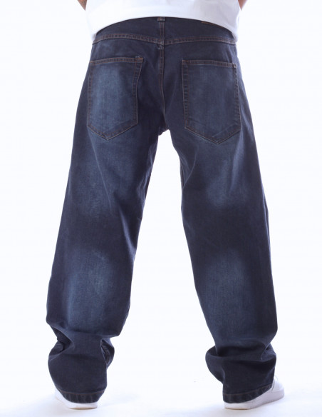 BSAT Bronx Baggy Jeans Medium Blue Spray Washed