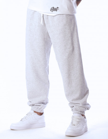 Classic Elasticated Cuff Jog Pants Heather Grey