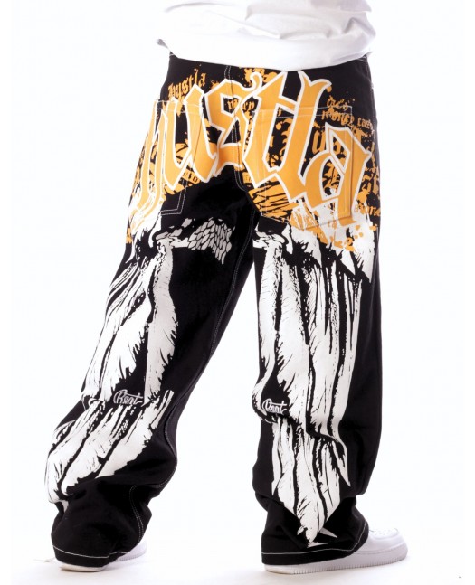 BSAT HUSTLA Gold Yellow Baggy Jeans...