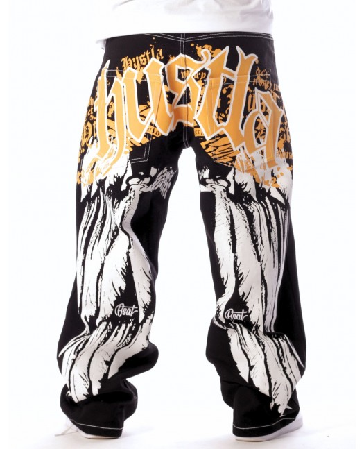 BSAT HUSTLA Gold Yellow Baggy Jeans...