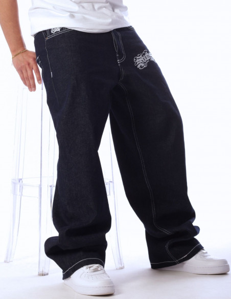 BSAT SouthSide Embroidery Baggy Jeans Indigo Blue *limited edition*
