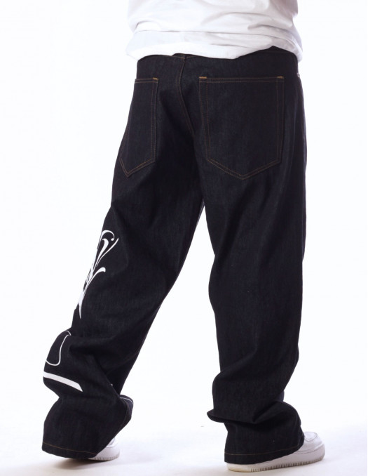 BSAT Art Script Logo Jeans Dark Blue