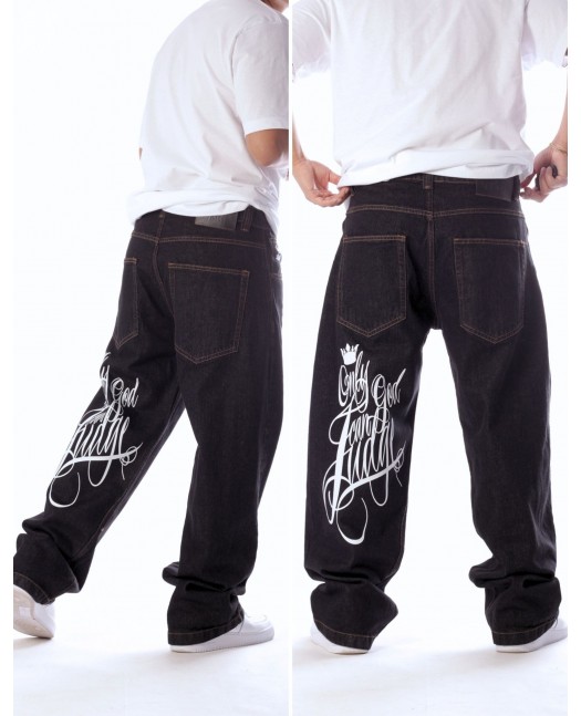 Baggy Only God Can Judge Washed Black...