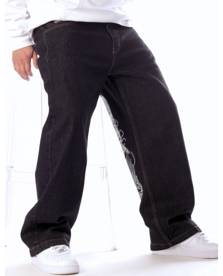 Good Times Sad Times Baggy Jeans Black by BSAT