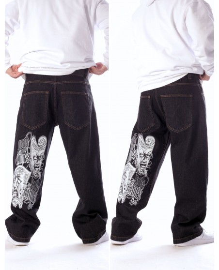 Good Times Sad Times Baggy Jeans Black by BSAT