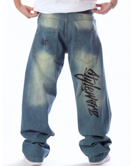 Stylewarz Baggy Jeans Blue Spray Washed by BSAT