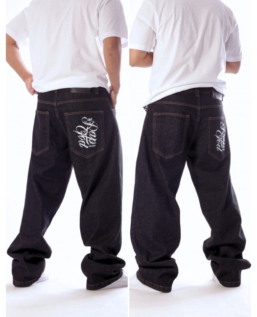 RAP GOD Baggy Jeans Black by BSAT