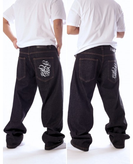 RAP GOD Baggy Jeans Black by BSAT