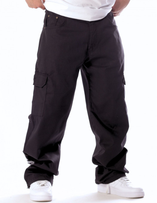 Street Famous Baggy Cargo Pants Black...