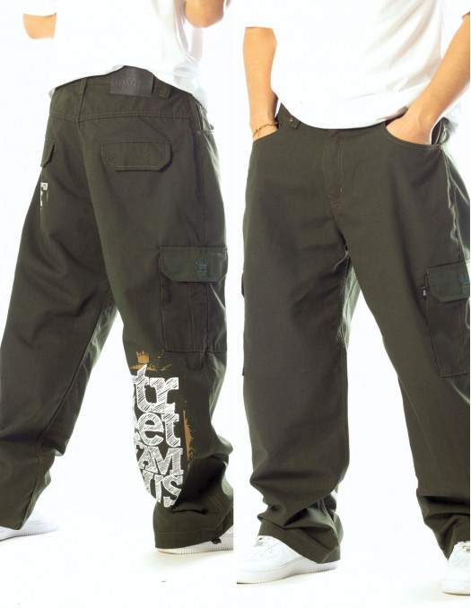 Street Famous Baggy Cargo Pants Dark...