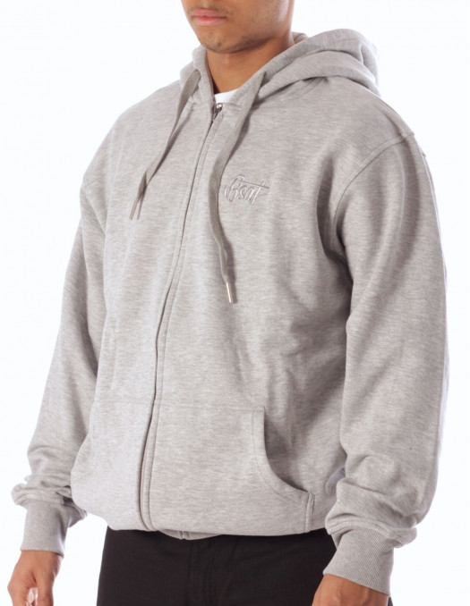BSAT Plain Zip Hoodie Grey
