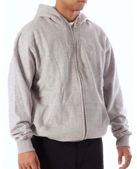 BSAT Plain Zip Hoodie Grey