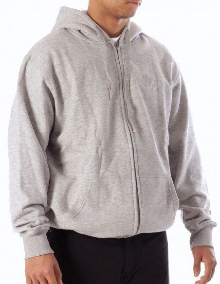 BSAT Plain Zip Hoodie Grey