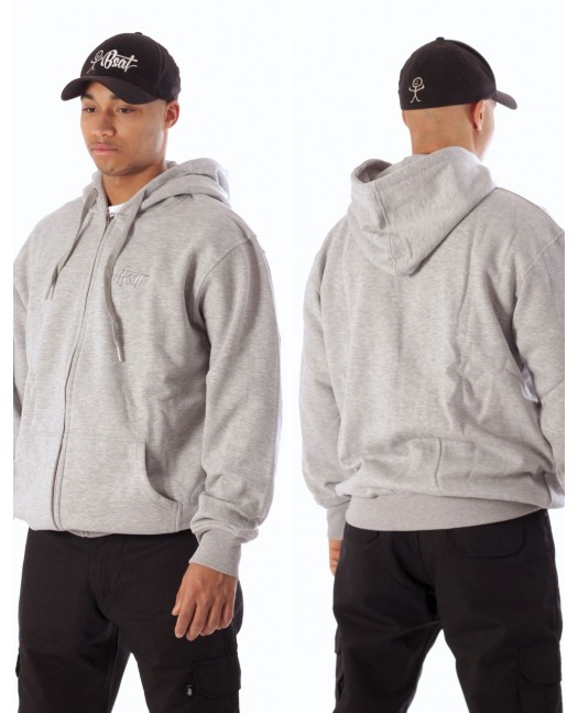 BSAT Plain Zip Hoodie Grey