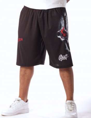 On Fire Skull Mesh Shorts...