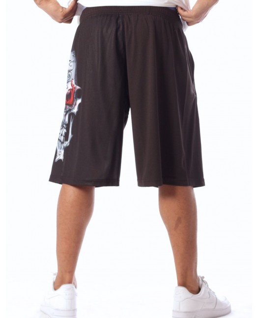 On Fire Skull Mesh Shorts by BSAT