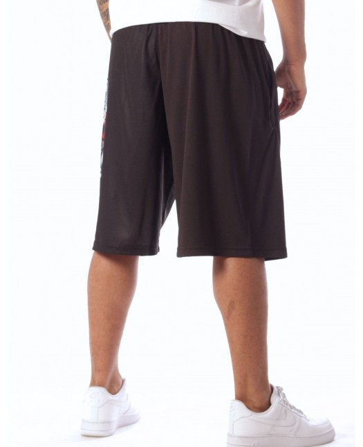 On Fire Skull Mesh Shorts by BSAT