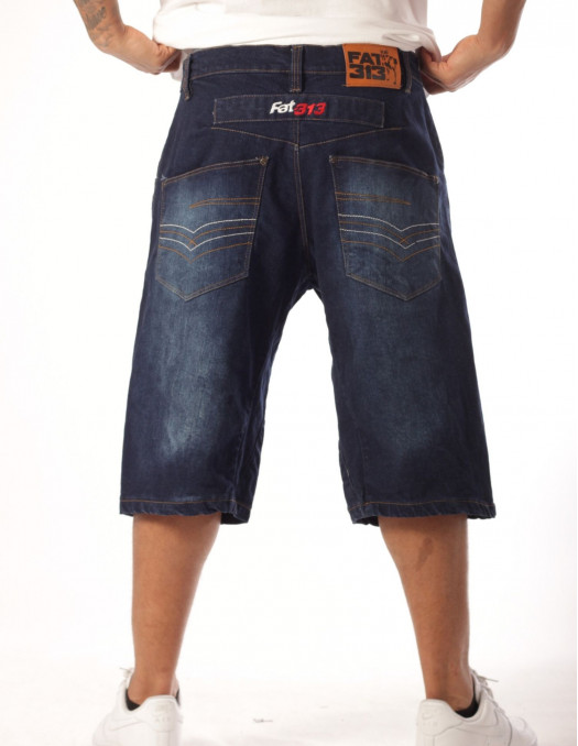 FAT313 Jorts Denim Shorts Dark Blue...