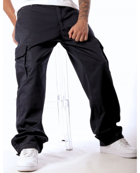 BSAT Baggy Combat Cargo Pants Navy Blue