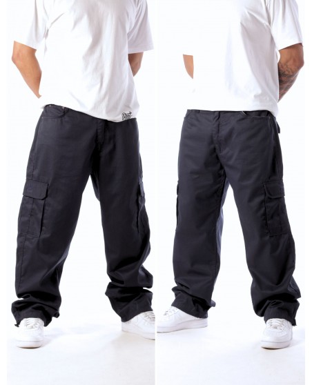 BSAT Baggy Combat Cargo Pants Navy Blue