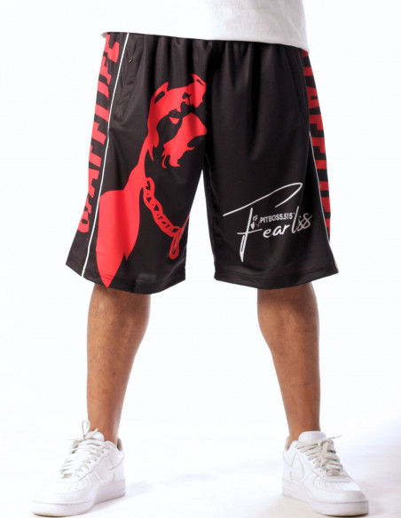Stafflife PB Dog Mesh Shorts BlackNRed by Pitbos