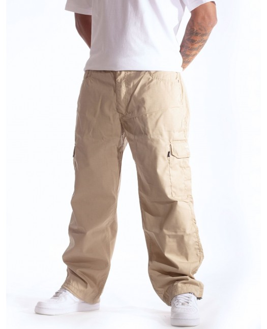 BSAT Combat Cargo Pants Beige Baggy Fit