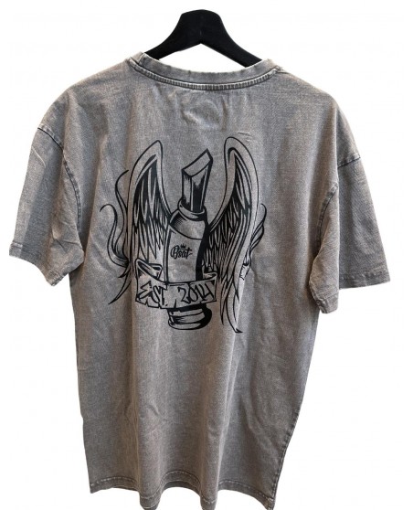 The Marker Tee Acid Washed Asphalt Grey by BSAT