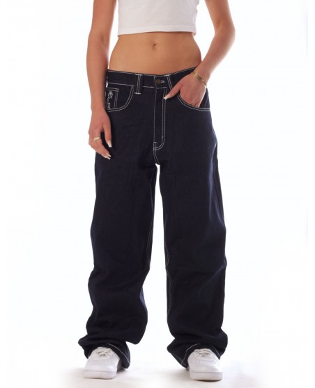 BSAT Stickman The Skater Limited Edition Indigo Blue Baggy Jeans