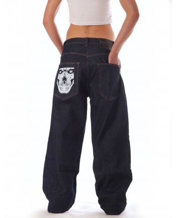 Indigo Blue Skull Baggy...