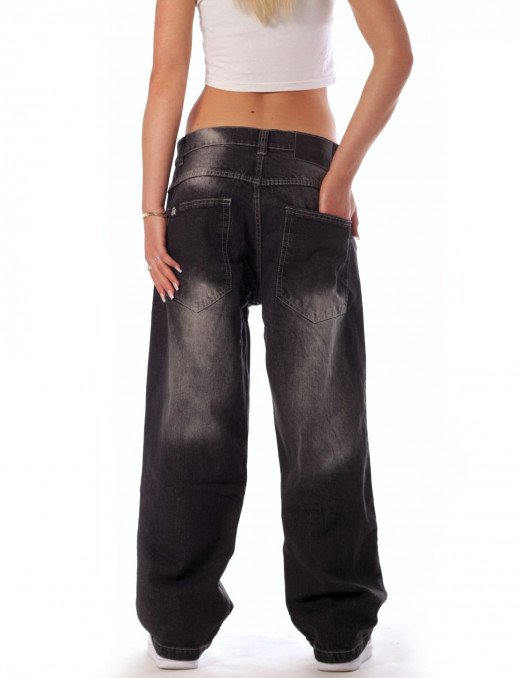 BSAT Bronx Baggy Jeans Grey Washed Denim