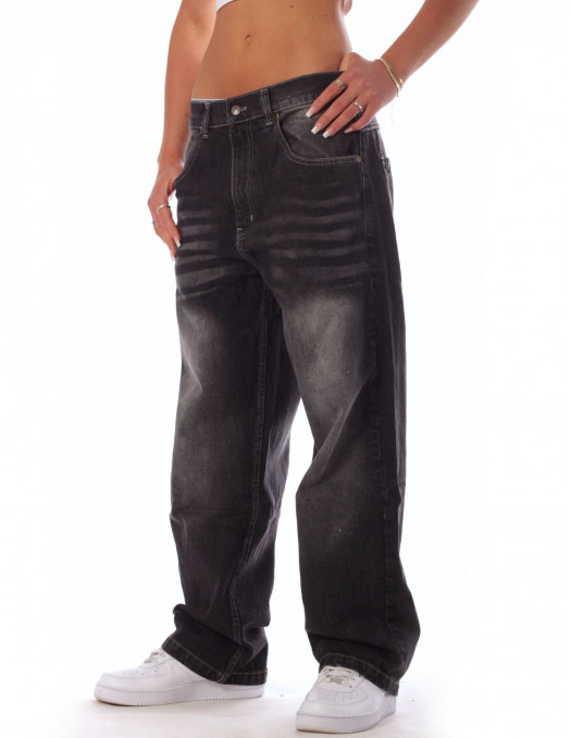 BSAT Bronx Baggy Jeans Grey Washed Denim
