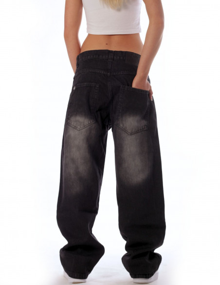 BSAT Bronx Black Washed Denim Baggy Jeans