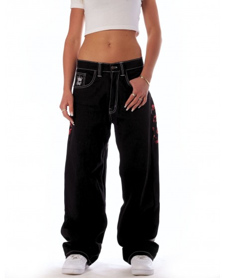 BSAT HUSTLA Baggy Jeans RedNWhite *Legacy Edition*
