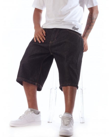 BSAT Stickman Jorts The F**K Raw Black Denim Shorts *Limited Edition*