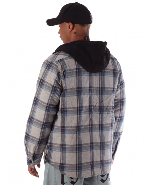 Checkered Thermal Jacket GreyNBlue