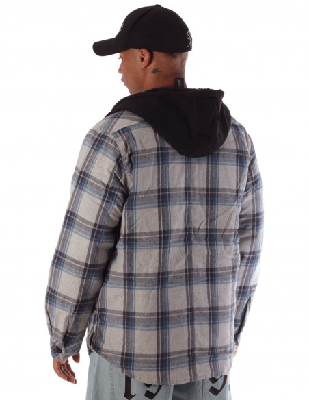 Checkered Thermal Jacket GreyNBlue